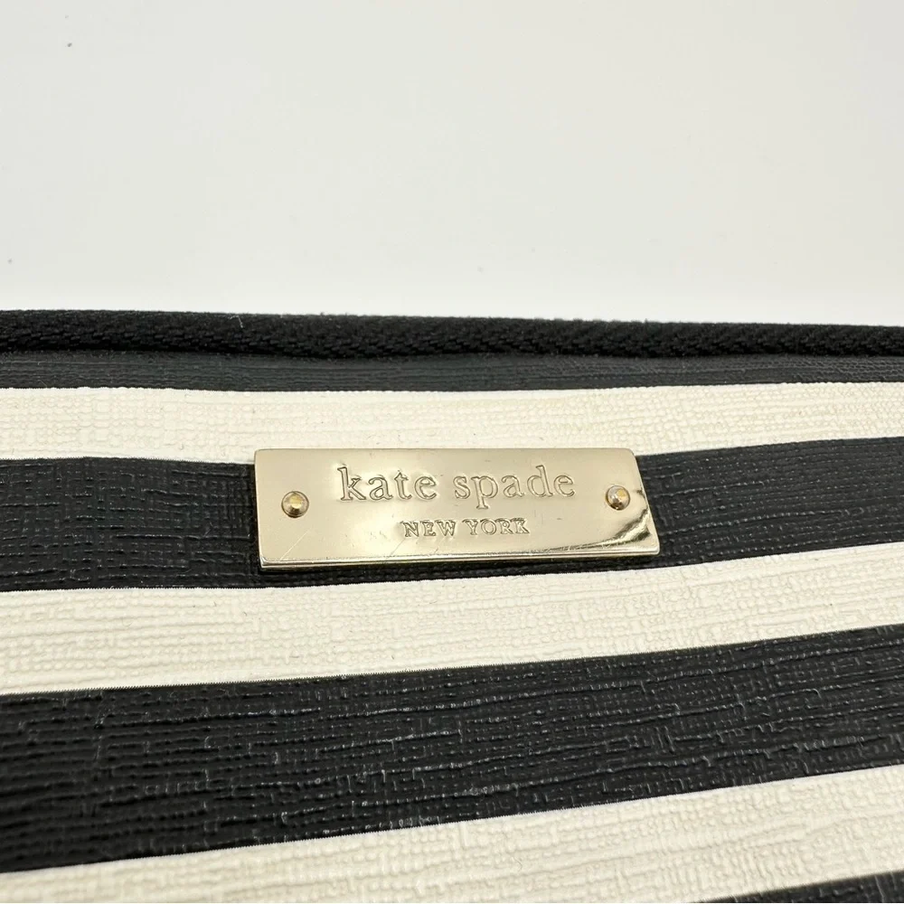Kate Spade Striped Black & White Laptop Case